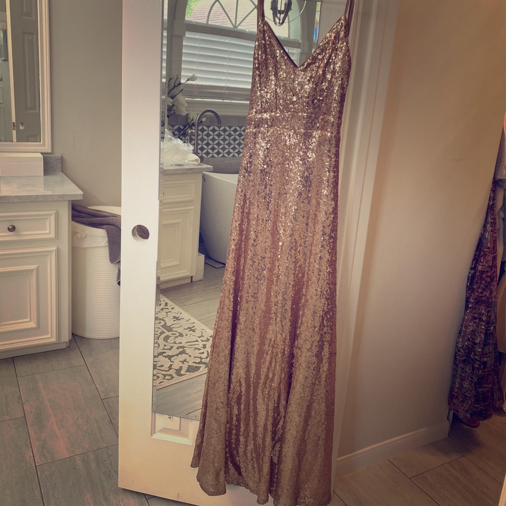 Sparkly Gold Sequin Gown
